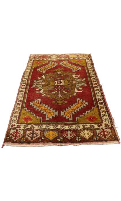 1 x 3 Vintage Turkish Yastik Rug 51834