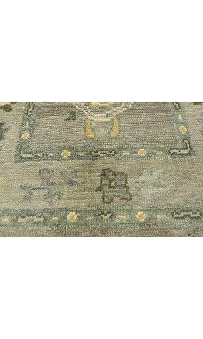 3 x 11 Gray Turkish Oushak Runner 52816