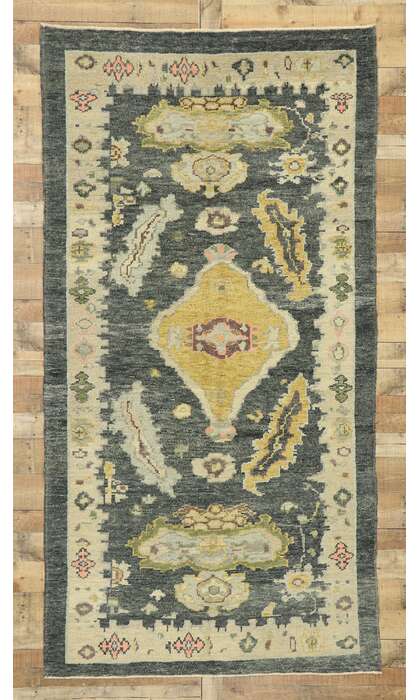 5 x 10 Colorful Turkish Oushak Rug 52817