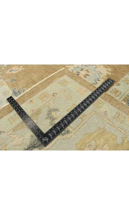 9 x 12 Earthy Pastel Oushak Rug 52823