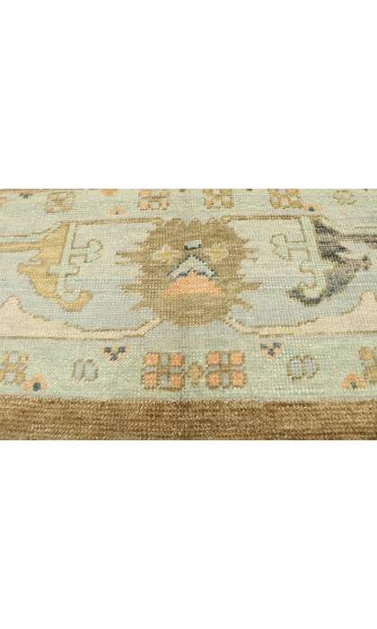 9 x 12 Earthy Pastel Oushak Rug 52823