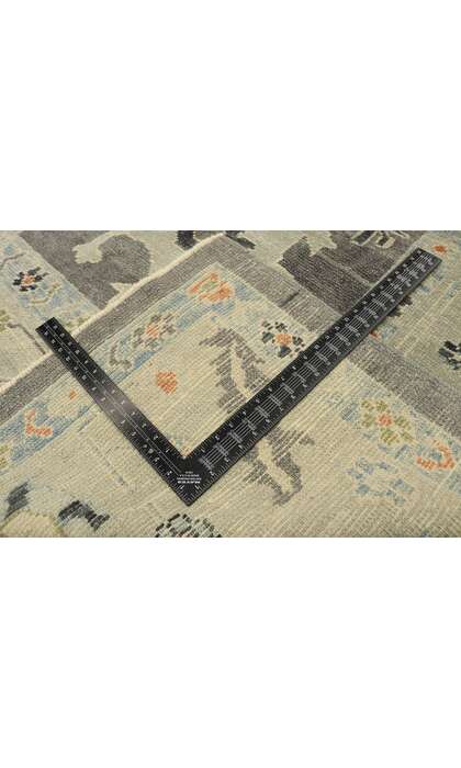 9 x 12 Earth-Tone Turkish Oushak Rug 52829