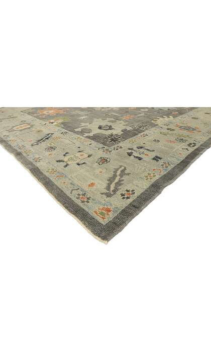 9 x 12 Earth-Tone Turkish Oushak Rug 52829