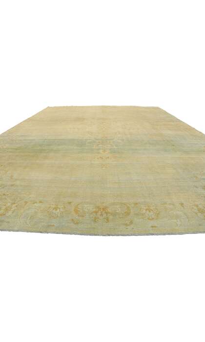 12 x 17 Antique Indian Agra Rug 72621 floor