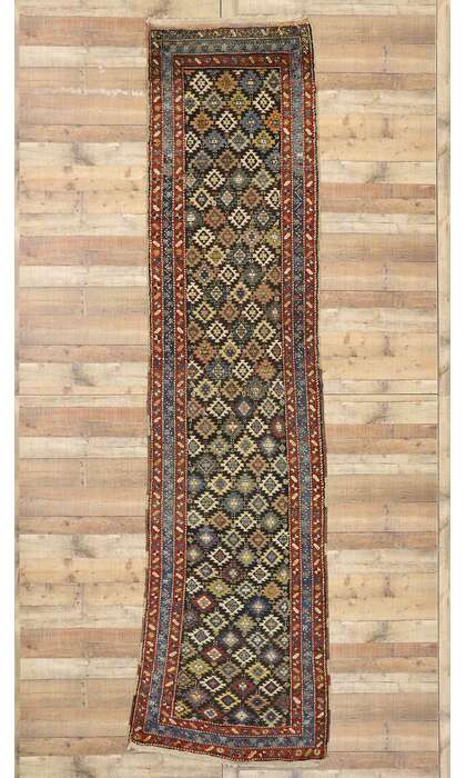 3 x 14 Antique Persian Kurdish Rug 73255