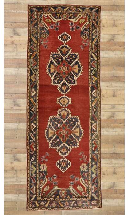 4 x 12 Vintage Turkish Oushak Rug 73738