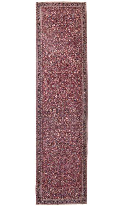 6 x 22 Antique Persian Mashhad Rug Runner 74286