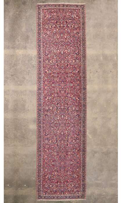 6 x 22 Antique Persian Mashhad Rug Runner 74286