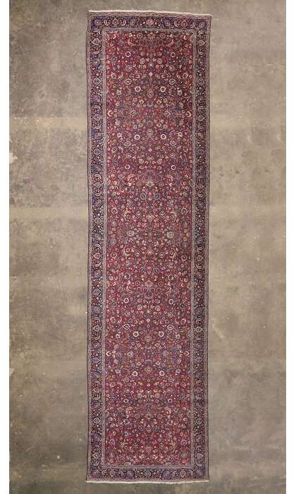 5 x 21 Antique Persian Mashhad Rug Runner 74289