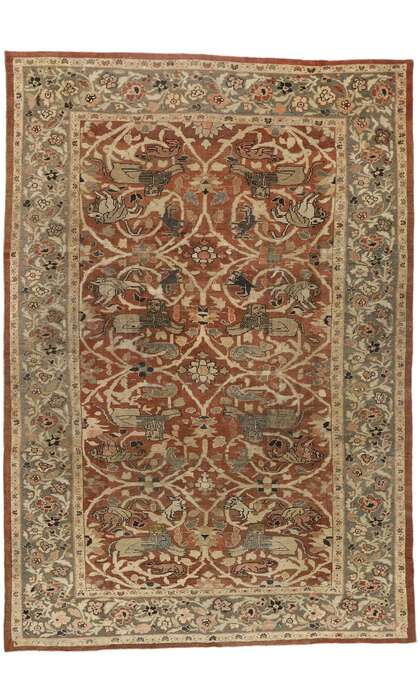 10 x 15 Late 19th Century Antique Persian Sultanabad Rug 74840