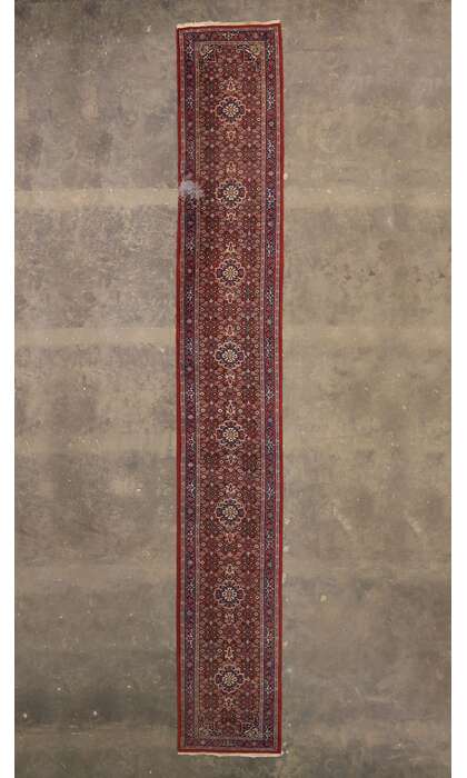 3 x 21 Antique Indian Bijar Rug 74967