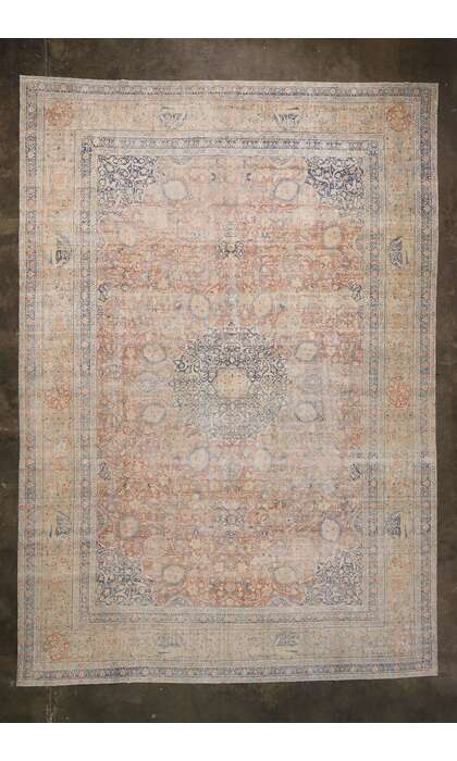 15 x 22 Antique Persian Tabriz Rug 76692