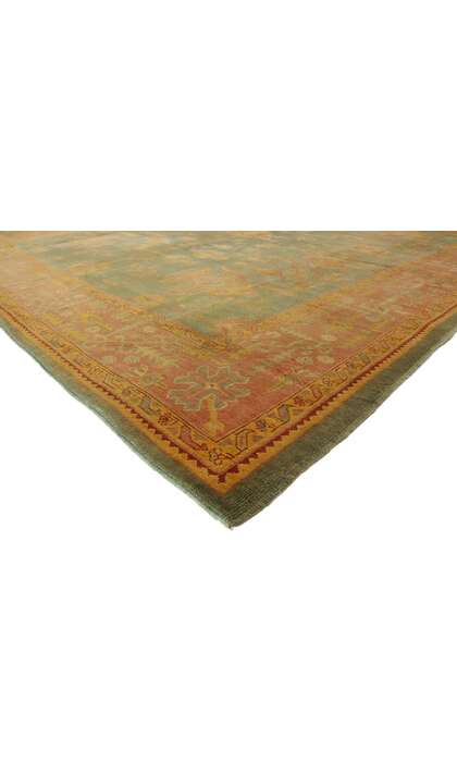 11 x 12 Antique Green Turkish Oushak Rug 76747