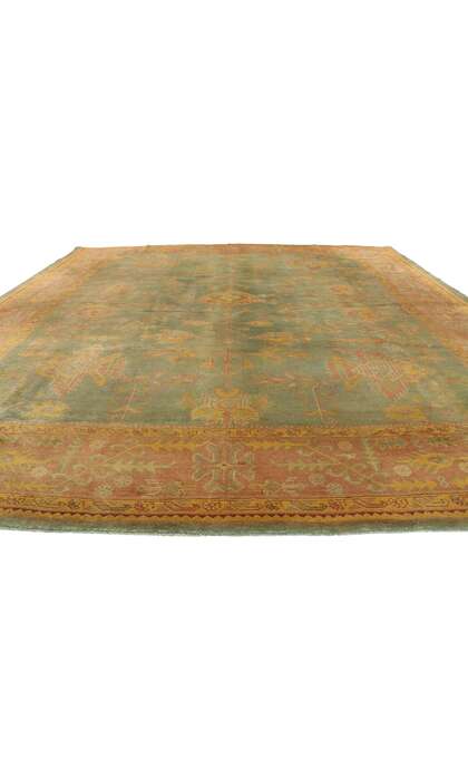 11 x 12 Antique Green Turkish Oushak Rug 76747