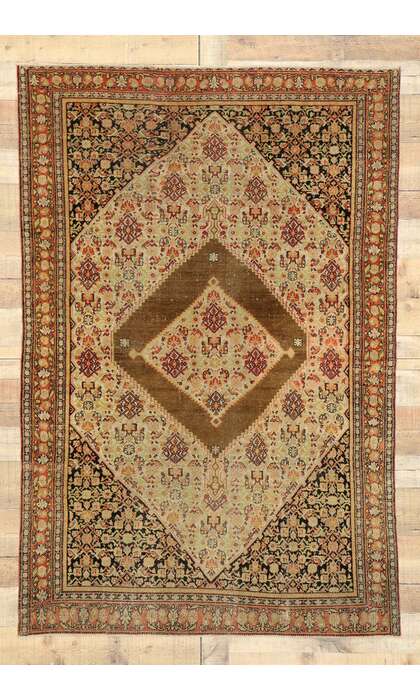 4 x 6 Antique Senneh Rug 76956