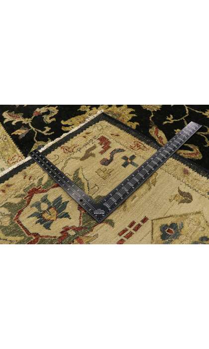 10 x 14 Vintage Black Pakistani Tabriz Rug 77413