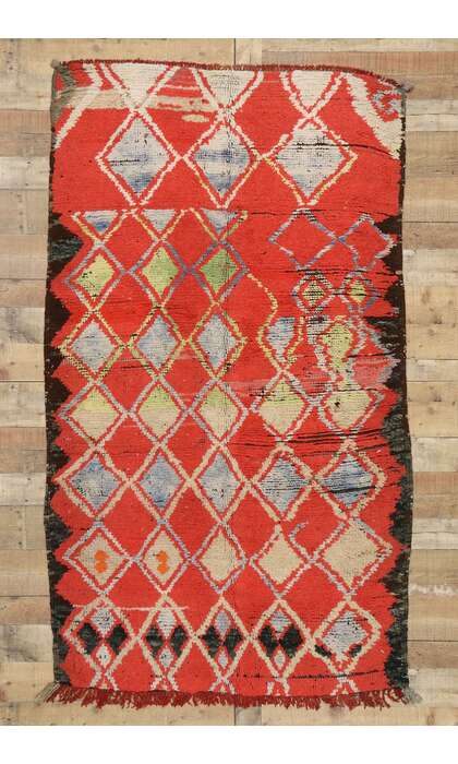 4 x 7 Vintage Red Boujad Moroccan Rug 20233