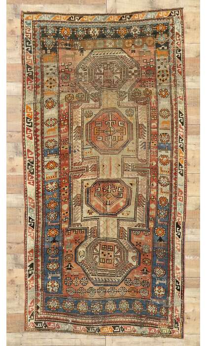 5 x 9 Antique Caucasian Kazak Rug 51667