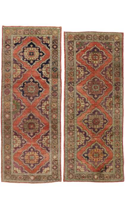 5 x 12 Vintage Turkish Oushak Rug Runner 51792