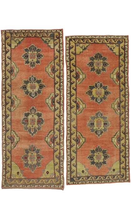 5 x 12 Vintage Turkish Oushak Rug 51794