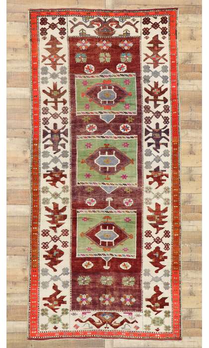 5 x 11 Vintage Oushak Rug 517985 x 11 Vintage Oushak Rug 51798