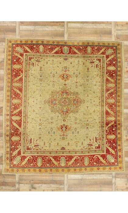 10 x 11 Antique Oushak Rug 51879
