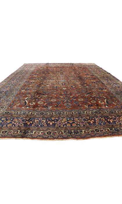9 x 12 Antique Persian Mashhad Rug 71212