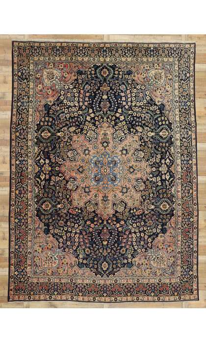 9 x 13 Antique Persian Tabriz Rug 72695