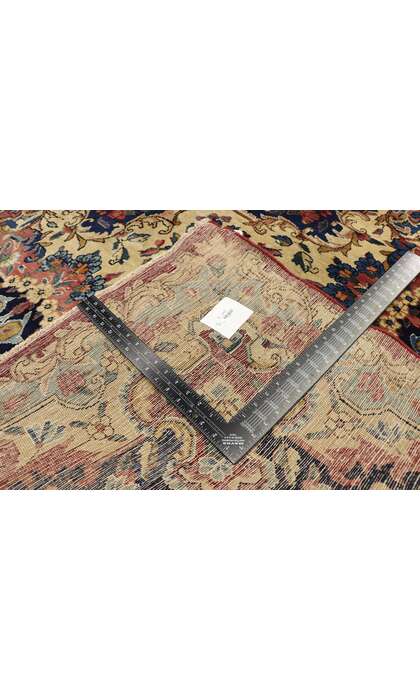 10 x 14 Vintage Persian Yazd Rug 73735