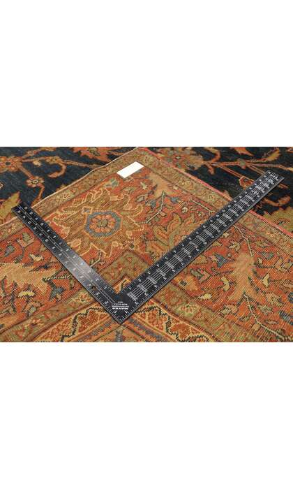 9 x 12 Distressed Antique Persian Farahan Rug 76816