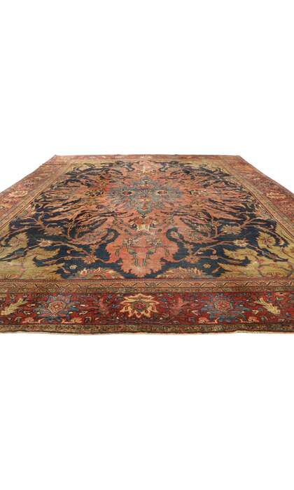 9 x 12 Distressed Antique Persian Farahan Rug 76816