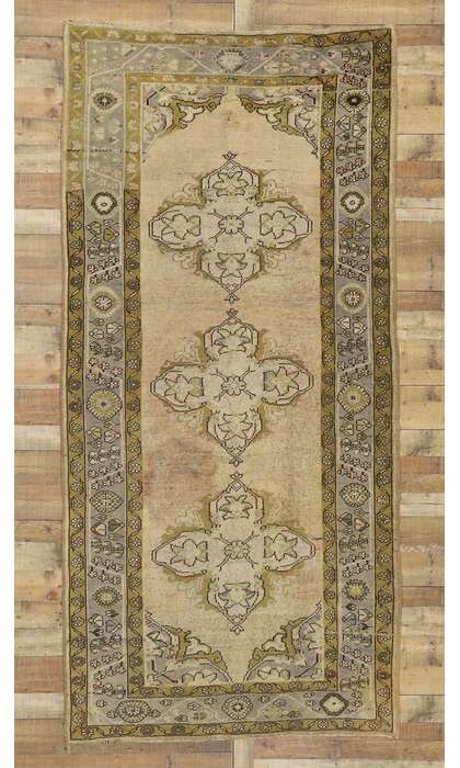 5 x 11 Vintage Turkish Oushak Rug 76862