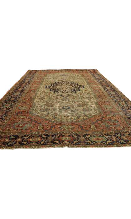 7 x 10 Antique Persian Farahan Rug 77384
