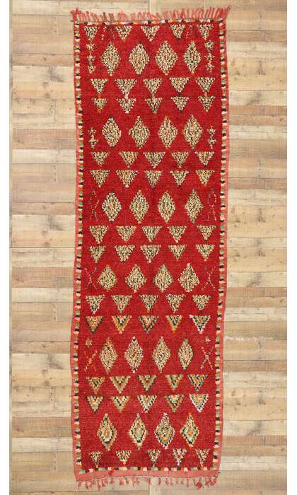 4 x 12 Vintage Red Moroccan Azilal Rug 20168