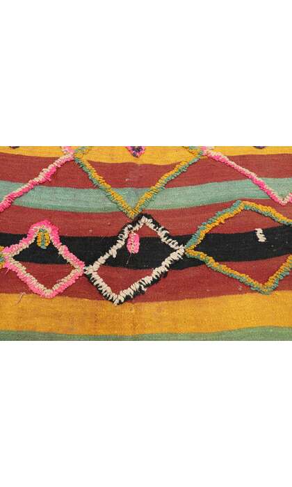 4 x 15 Vintage High-Low Taznakht Moroccan Rug 20183