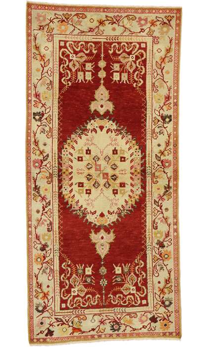 4 x 7 Vintage Turkish Oushak Rug 50104