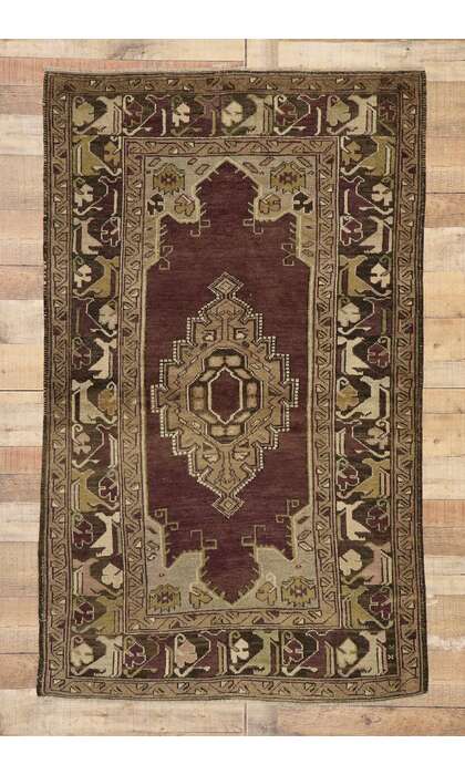 4 x 6 Vintage Oushak Rug 50112