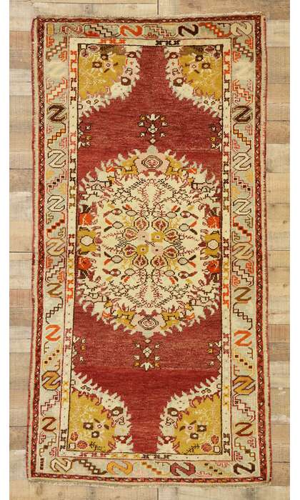3 x 7 Vintage Oushak Rug 501293 x 7 Vintage Oushak Rug 50129