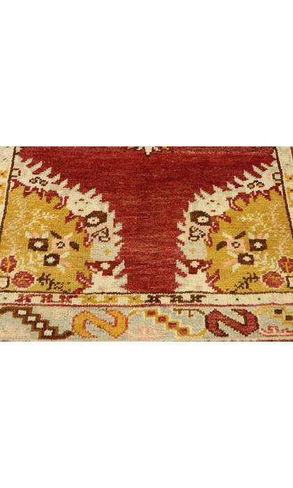 3 x 7 Vintage Oushak Rug 501293 x 7 Vintage Oushak Rug 50129