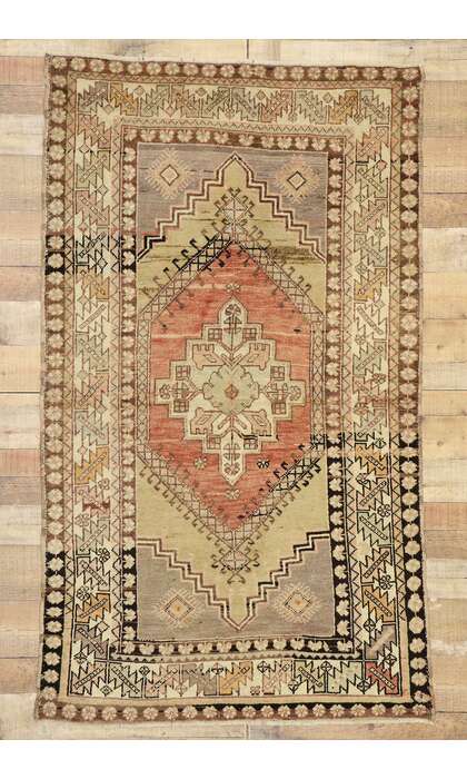 4 x 6 Vintage Turkish Oushak Rug 50161