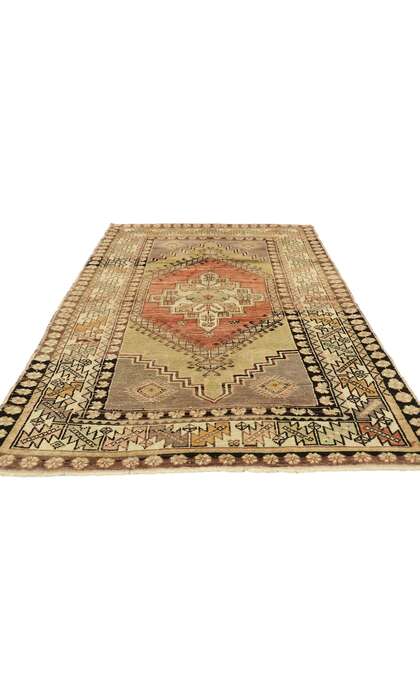 4 x 6 Vintage Turkish Oushak Rug 50161