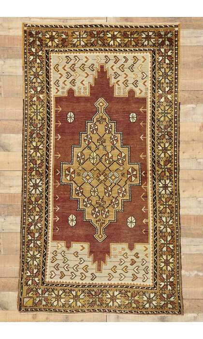 4 x 7 Vintage Turkish Oushak Rug 50176
