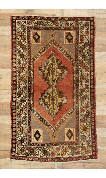 4 x 6 Vintage Turkish Oushak Rug 50289