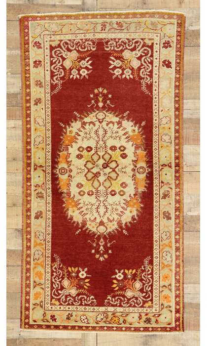 3 x 6 Vintage Oushak Rug 509963 x 6 Vintage Oushak Rug 50996