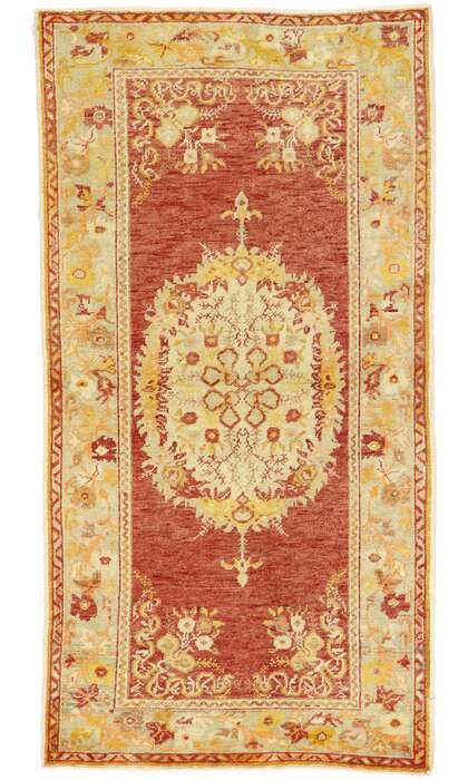 3 x 6 Vintage Turkish Oushak Rug 50998