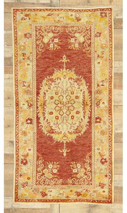 3 x 6 Vintage Turkish Oushak Rug 50998