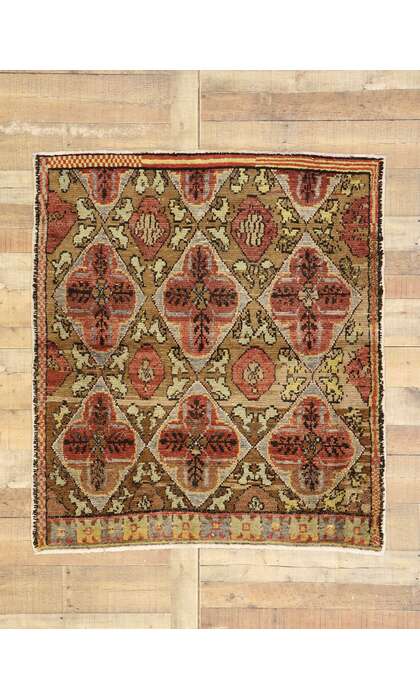 4 x 4 Vintage Oushak Rug 51081
