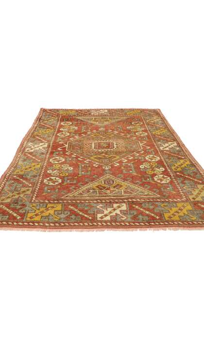 4 x 6 Vintage Turkish Oushak Rug 51213