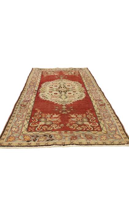 3 x 7 Vintage Red Turkish Oushak Rug 51318