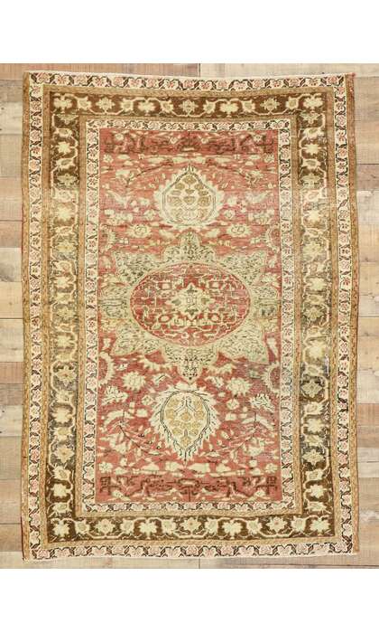 4 x 6 Vintage Turkish Oushak Rug 51560